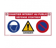 Panneau de chantier multi-informations